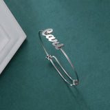 Lemegeton Stainless Steel Name Bracelet Bangle
