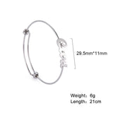 Lemegeton Stainless Steel Name Bracelet Bangle