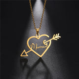 Lemegeton Personalized Name Necklace Love Arrow Choker