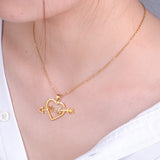Lemegeton Personalized Name Necklace Love Arrow Choker