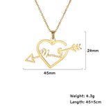 Lemegeton Personalized Name Necklace Love Arrow Choker