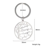 Tree of Life Keychain Personalized with Name Family Key Chain Gift