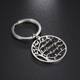 Tree of Life Keychain Personalized with Name Family Key Chain Gift