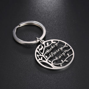 Lemegeton Tree of Life Keychain Personalized Family Member Key Ring