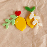 Lemon Girl Resin Slice Pendant for DIY Earrings