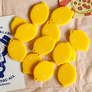 Lemon Girl Resin Slice Pendant for DIY Earrings