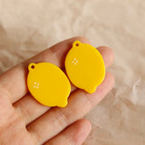 Lemon Girl Resin Slice Pendant for DIY Earrings