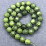 Lemon Green Canada Jade Beads Stone Round 4-12mm Gem Loose Spacer DIY