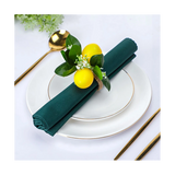 6 Lemon Vine Leaf Napkin Holders for Dining Table Decor