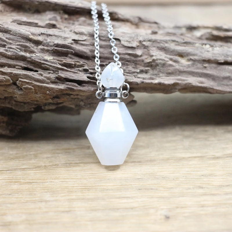 Lemon Quartz Perfume Bottle Pendant Women Jewelry