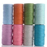 100M 2mm Multicolour Hemp Rope for DIY Packaging & Decorations