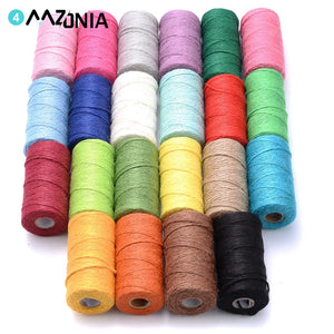 100M 2mm Multicolour Hemp Rope for DIY Packaging & Decorations