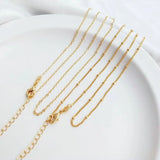 14K Brass Link Necklace Chain with Lobster Clasps, 18 Inch
