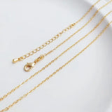 14K Brass Link Necklace Chain with Lobster Clasps, 18 Inch
