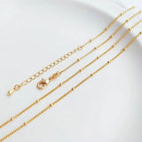14K Brass Link Necklace Chain with Lobster Clasps, 18 Inch