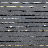 Ball Bead Chain Necklace for Women Men Stainless Steel Silver Jewelry
