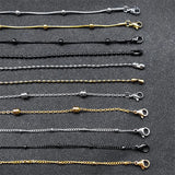 Ball Bead Chain Necklace for Women Men Stainless Steel Silver Jewelry
