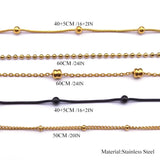 Ball Bead Chain Necklace for Women Men Stainless Steel Silver Jewelry