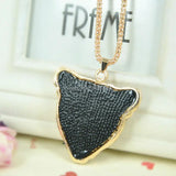 Leopard Head Sweater Necklace Crystal Long Pendants Rhinestone Chain
