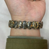Leopard Jaspers Stone Beads Bracelet Natural Gemstone Bangle