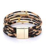 Leopard Multilayer Wide Wrap Bracelet for Women