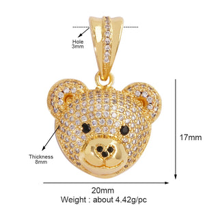 Animal Charm Pendant Necklace, 18K Jewelry Accessory