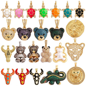 Animal Charm Pendant Necklace, 18K Jewelry Accessory