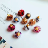 Leopard Print Mink Hair Beads Pendant Hair Ball Bead DIY Jewelry Material