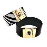 Leopard Punk Wrap Charm Leather Bracelet For Women