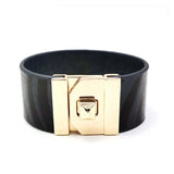 Leopard Punk Wrap Charm Leather Bracelet For Women