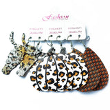Leopard Stripes Halloween TeacherDay Mother Christmas Tie-Dyeing Leather Dangle
