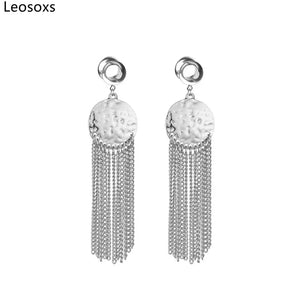 Leosoxs Stainless Steel Ear Tunnels Plugs Flesh Piercing Body Jewelry