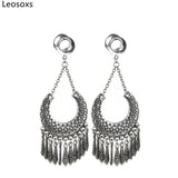 Leosoxs Stainless Steel Ear Tunnels Plugs Flesh Piercing Body Jewelry