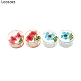 Leosoxs 1 Pair Acrylic Flower Ear Tunnels Plugs Earrings Gauges