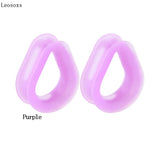Leosoxs Silicone Ear Plugs 6-30mm Hollow Water Drop Gauges Piercing Body Jewelry