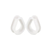 Leosoxs Silicone Ear Plugs 6-30mm Hollow Water Drop Gauges Piercing Body Jewelry
