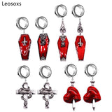 Leosoxs Stainless Steel Cross Ear Plug Tunnels 6-30mm Body Jewelry