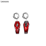 Leosoxs Stainless Steel Cross Ear Plug Tunnels 6-30mm Body Jewelry