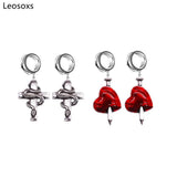 Leosoxs Stainless Steel Cross Ear Plug Tunnels 6-30mm Body Jewelry