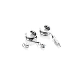 Leosoxs Stainless Steel Saddle Ear Tunnels Plugs Piercing Ear Expander
