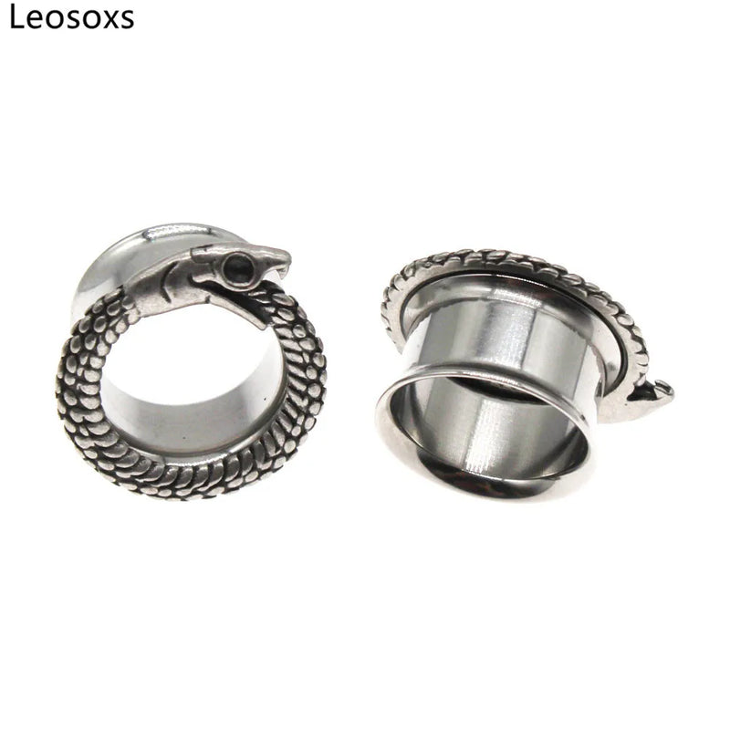 Stainless Steel Snake Ear Tunnels Body Piercing Jewelry
