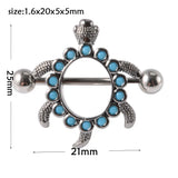 Leosoxs Snake-shaped Love Milk Nail Turtle Milk Ring 14G
