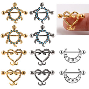 Leosoxs Snake-shaped Love Milk Nail Turtle Milk Ring 14G
