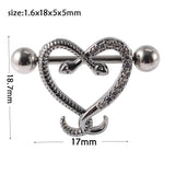 Leosoxs Snake-shaped Love Milk Nail Turtle Milk Ring 14G