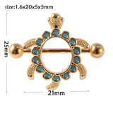 Leosoxs Snake-shaped Love Milk Nail Turtle Milk Ring 14G