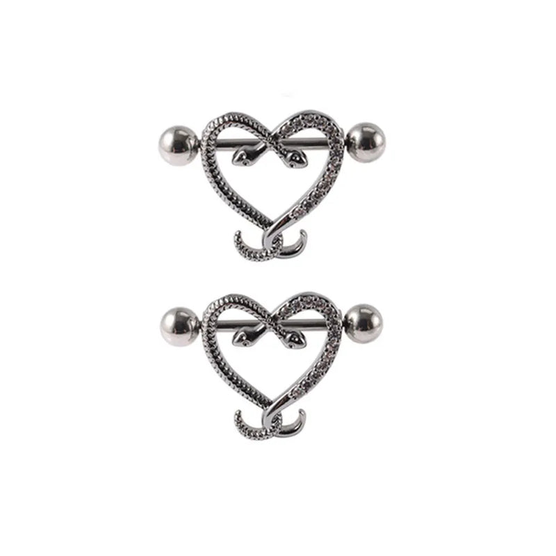 Leosoxs Snake-shaped Love Milk Nail Turtle Milk Ring 14G