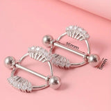 Leosoxs Stainless Steel Zircon Flower Milk Ring