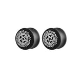 Leosoxs 1 Pair Star Wood Ear Tunnel Plugs Jewelry 8-20mm