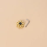 20G Stainless Steel L Rod Zircon Nose Decoration Piercing Accessories