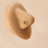 20G Stainless Steel L Rod Zircon Nose Decoration Piercing Accessories